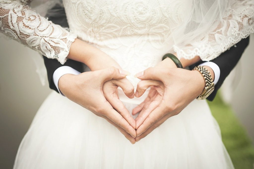 wedding marriage love heart hands